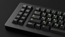 Load image into Gallery viewer, render of GMK CYL Griseann R2 on a black Classic TKL Keyboard close up on the left side