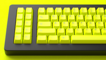 Load image into Gallery viewer, render of a GMK CYL HI-VIZ on a NK+ zoomed in on the left