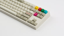 Load image into Gallery viewer, GMK CYL Beige Addon on a beige NK87 keyboard zoomed in on right angled