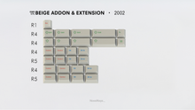Load image into Gallery viewer, render of GMK CYL Beige Addon and Extension 2002 kit