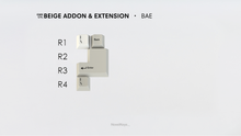 Load image into Gallery viewer, render of GMK CYL Beige Addon and Extension BAE kit