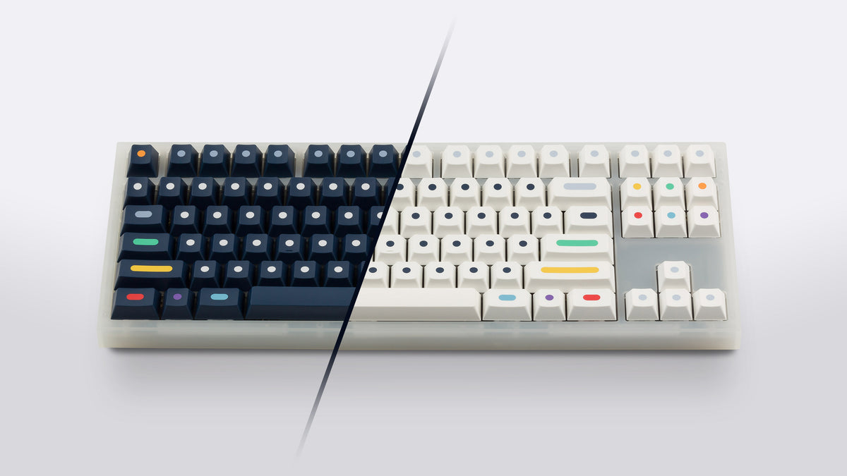  GMK CYL Dots Preview of Dark and Light Base Keycap Sets 