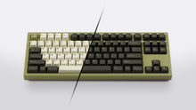 Load image into Gallery viewer, GMK CYL Olive R2 preview of both blanc and noir base kits
