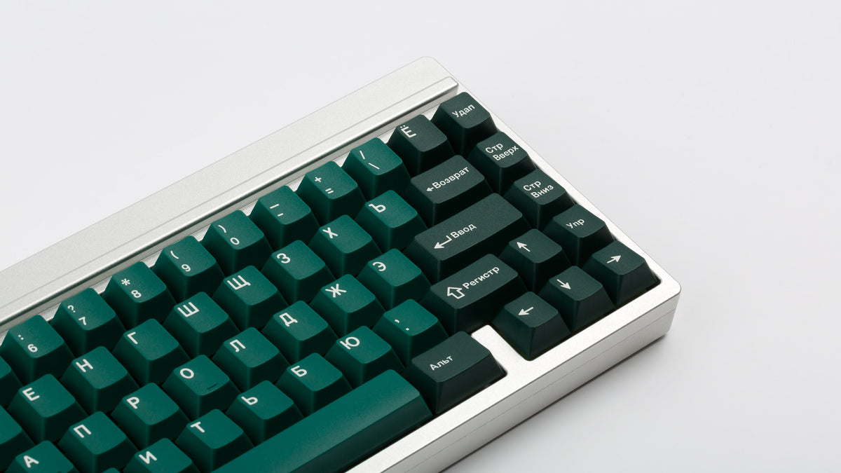  GMK CYL Taiga on a silver keyboard zoomed in on right 