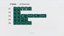 Load image into Gallery viewer, GMK CYL Taiga on a white keyboard extensions kit