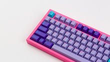Load image into Gallery viewer, GMK CYL Vaporwave on a pink nk87 zoomed in on left