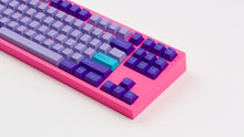 Load image into Gallery viewer, GMK CYL Vaporwave on a pink nk87 zoomed in on right