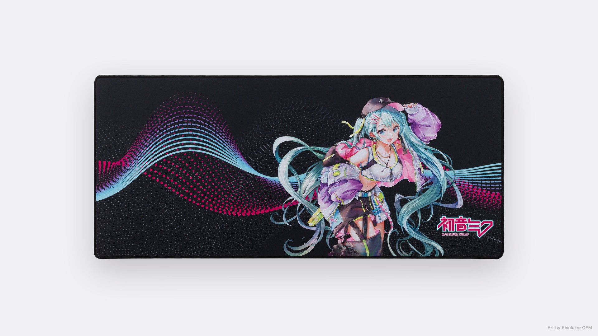 Hatsune Miku deskpad with rough textured top