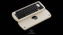 Load image into Gallery viewer, render of cream ecoat top and bottom featuring some keycaps