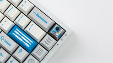 Load image into Gallery viewer, Star Wars Droid Artisan R2-D2 Keycap on a white keyboard zoomed in right
