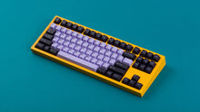 Load image into Gallery viewer, PBT Taro on a yellow NK87 angled