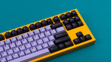 Load image into Gallery viewer, PBT Taro on a yellow NK87 zoomed in right