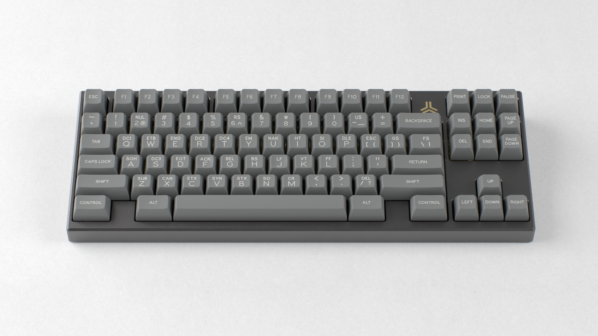 render of SA ASCII on a grey keyboard