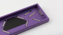 Load image into Gallery viewer, close up on the right of a purple salvation case without a plate or pcb