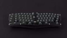 Load image into Gallery viewer, Anodized black Type-K with plate featuring dark gray switches