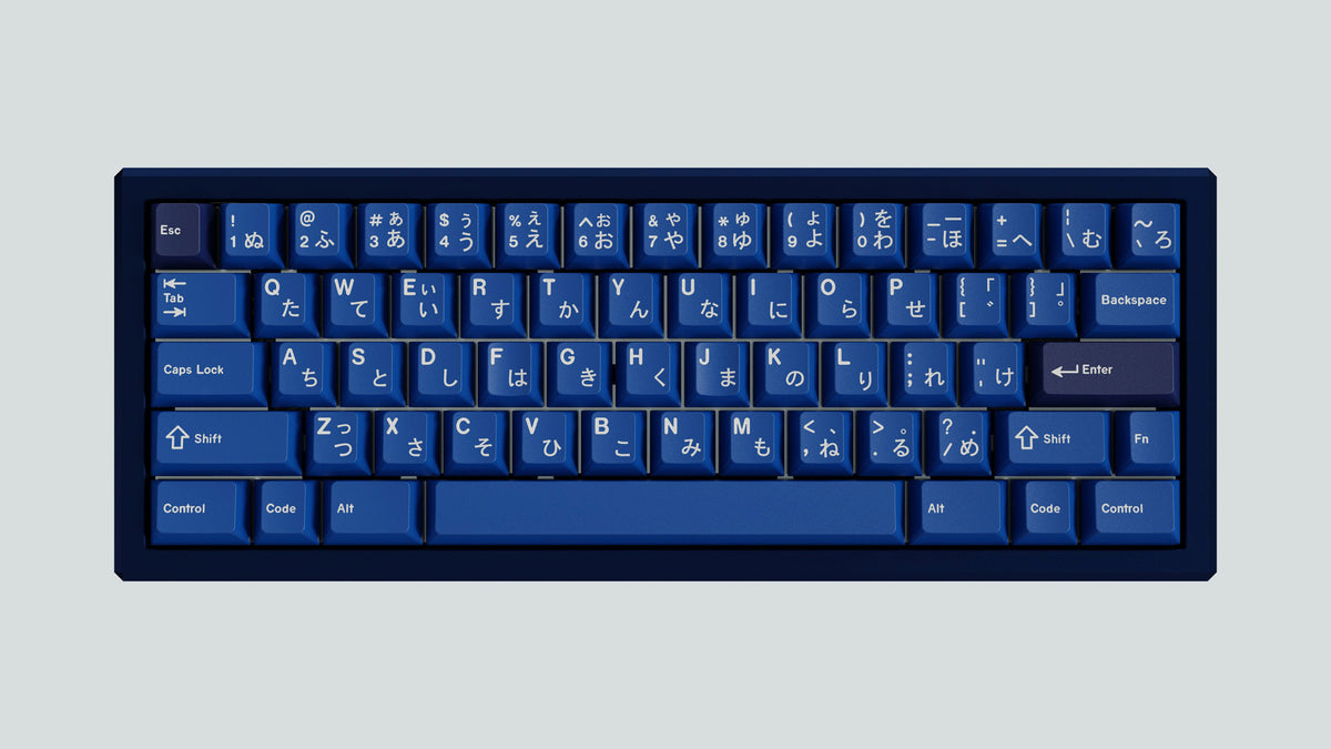  render of samurai blue case featuring striker keycaps 