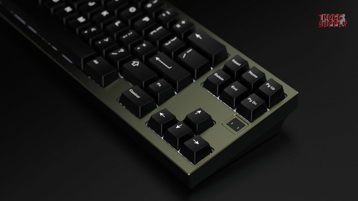  render of XOX70 FRL TKL case in Bonsai color zoomed in on the right 