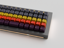 Load image into Gallery viewer, SA Recall on a gray and gold keyboard zoomed in right