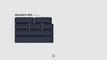 Load image into Gallery viewer, render of GMK CYL Dots dark spacebars addon kit