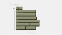 Load image into Gallery viewer, render of GMK CYL Olive R2 sacebars kit