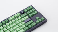 Load image into Gallery viewer, GMK CYL Zooted on a purple NK87 zoomed in on right