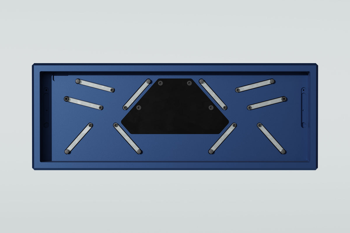  render of the inside of the bottom case on a samurai blue salvation top down 
