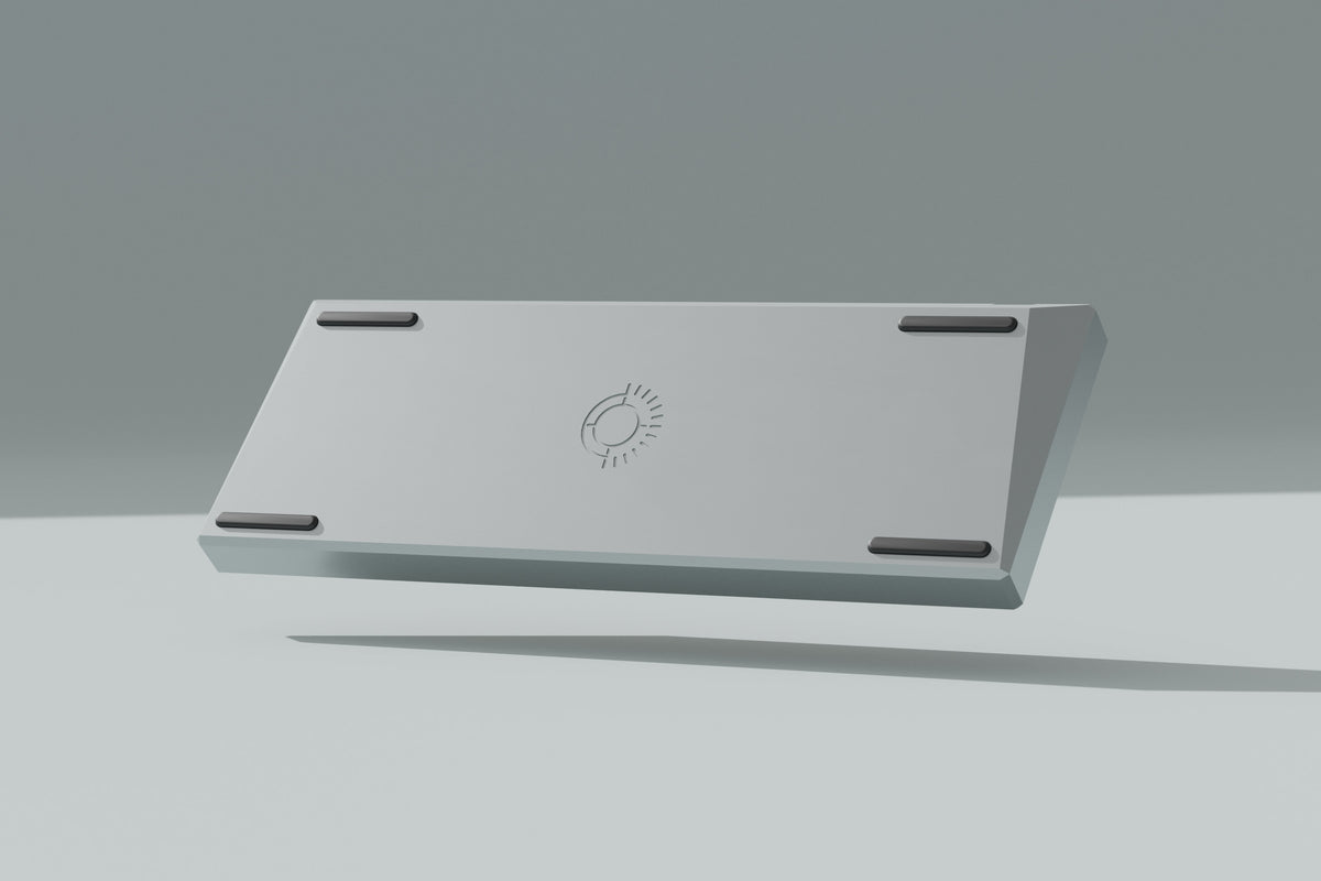  render of the bottom of a lightning silver case 