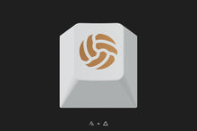 Load image into Gallery viewer, render of Striker 2 Salvun classic football artisan keycap