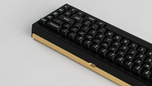 Load image into Gallery viewer, MTNU WoB on a black and gold keycult No. 2 back view right side