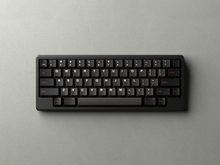 Load image into Gallery viewer, render of GMK CYL Evil Dolch on a black keyboard