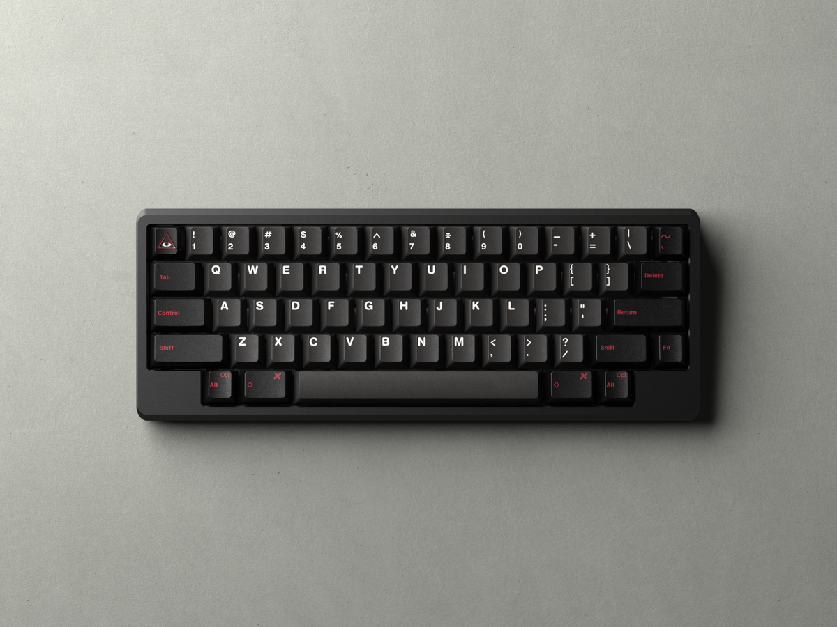  render of GMK CYL Evil Dolch on a black keyboard 