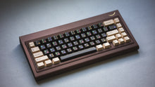 Load image into Gallery viewer, curve 65 keyboard in brown top down angled