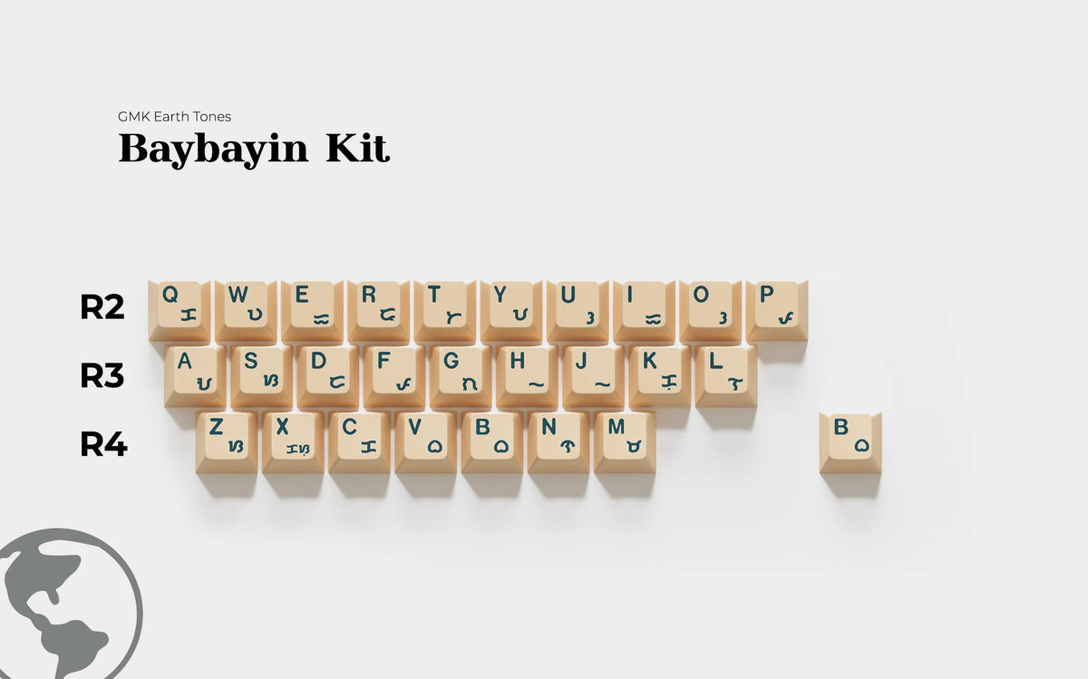  render of GMK Earth tones baybayin kit 