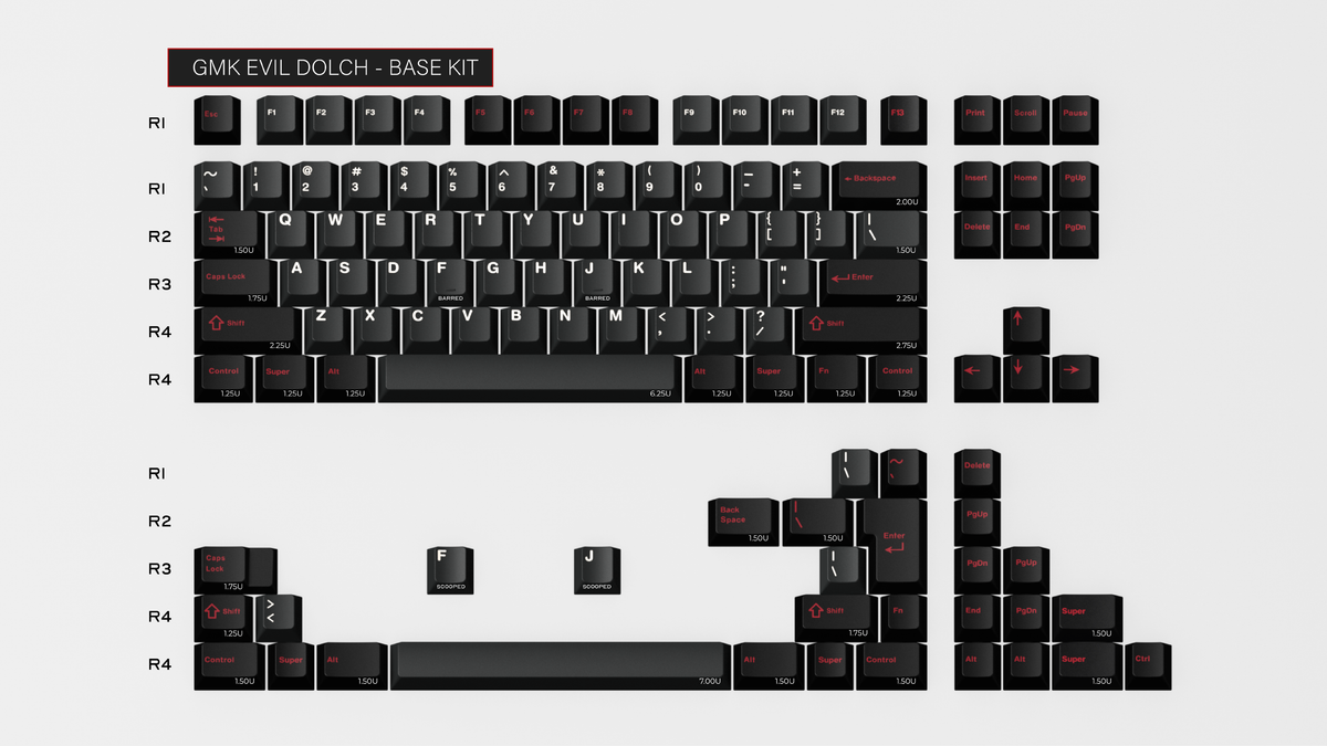  render of GMK CYL Evil Dolch base kit 