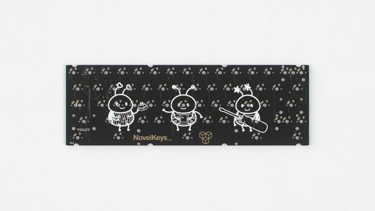  render of Beetle 60 PCB solder 