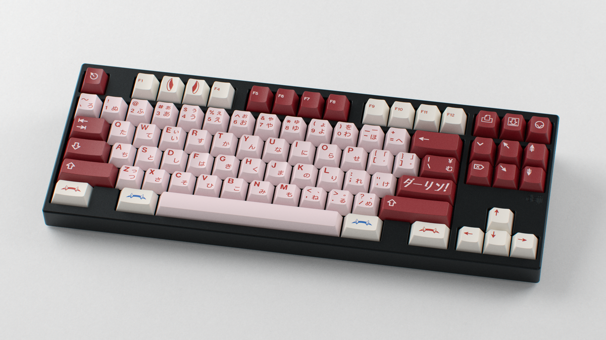  render of GMK CYL Darling on a black Daji OC2XL angled 