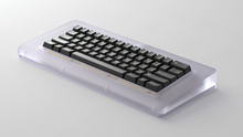 Load image into Gallery viewer, render of GMK CYL Griseann R2 on a translucent piggy angled