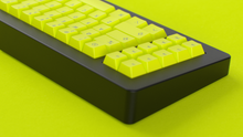 Load image into Gallery viewer, render of a GMK CYL HI-VIZ on a NK+ back view on the left side