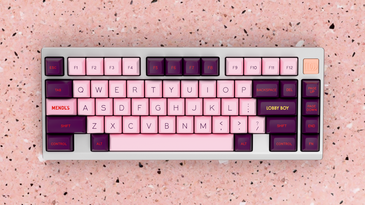  render of SA Grand Budapest on a white keyboard 