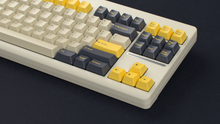 Load image into Gallery viewer, Render of DCS Mudbeam keycaps on a cream CTKL keyboard, close-up