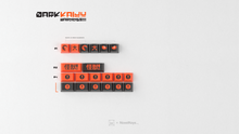 Load image into Gallery viewer, render of GMK CYL Kaiju R3 dark warnings kit