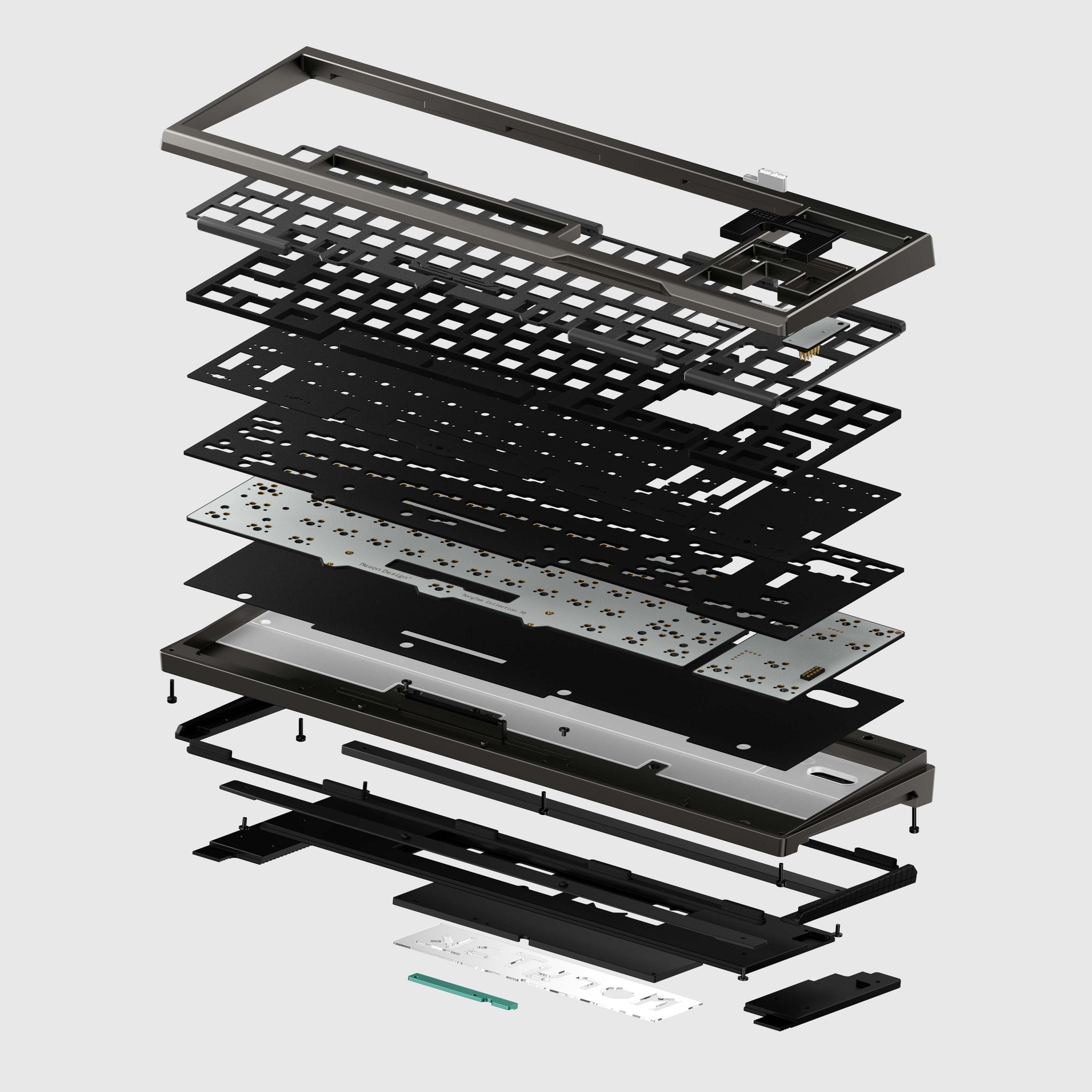 Exploded Render NESON NoryTek70 – NovelKeys LLC