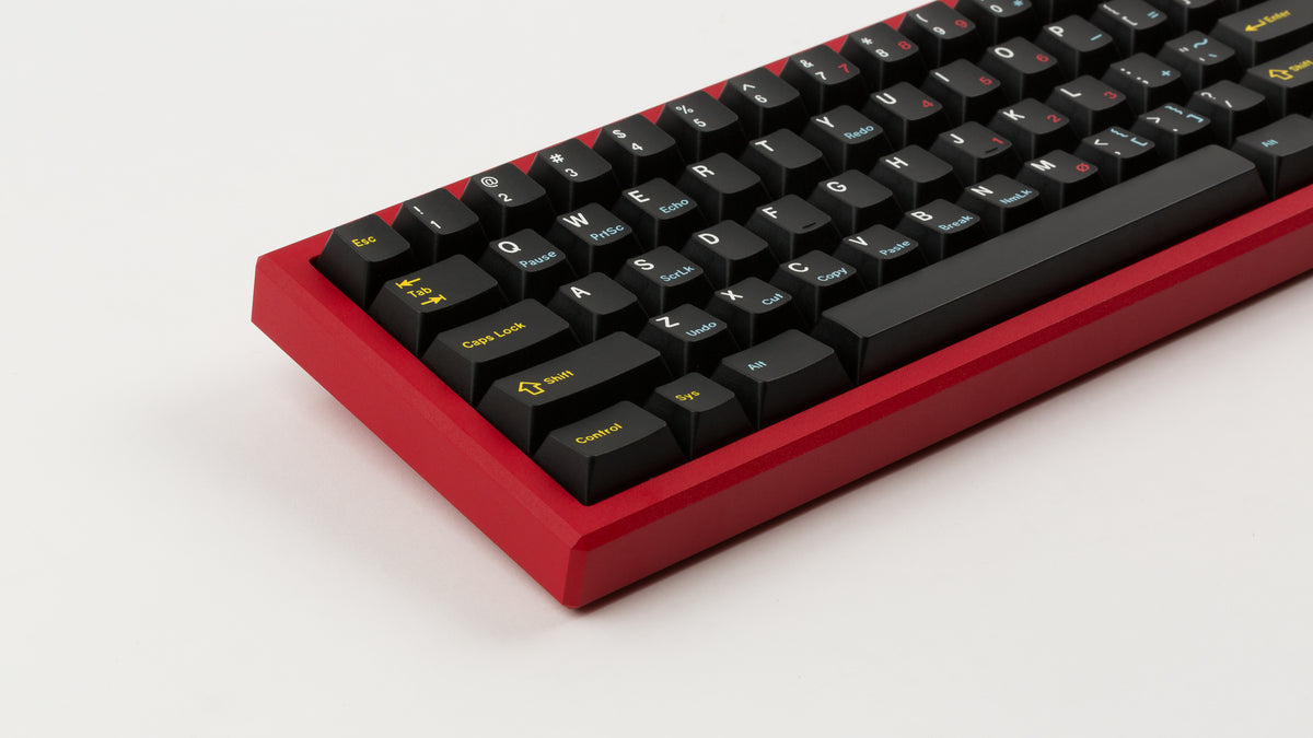  GMK CYL 1520 on a red Keyboard close up on left side 