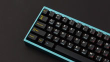 Load image into Gallery viewer, GMK CYL 1520 on a blue Keyboard close up on left side