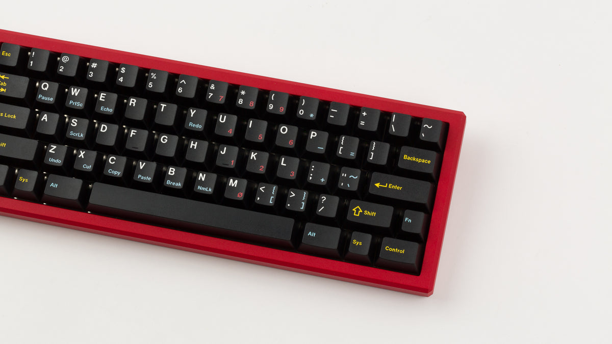  GMK CYL 1520 on a red Keyboard close up on right side 