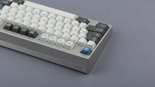 Load image into Gallery viewer, GMK CYL Arctic on silver keyboard back view left side