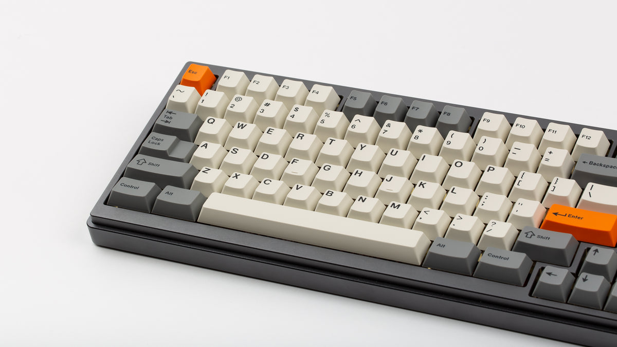  GMK CYL Beta on a grey keyboard close up on left side 