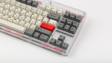 Load image into Gallery viewer, GMK CYL Beta JS on a clear CLASSIC-TKL close up on right side