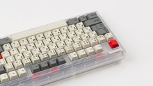 Load image into Gallery viewer, GMK CYL Beta JS on a clear CLASSIC-TKL back view left side