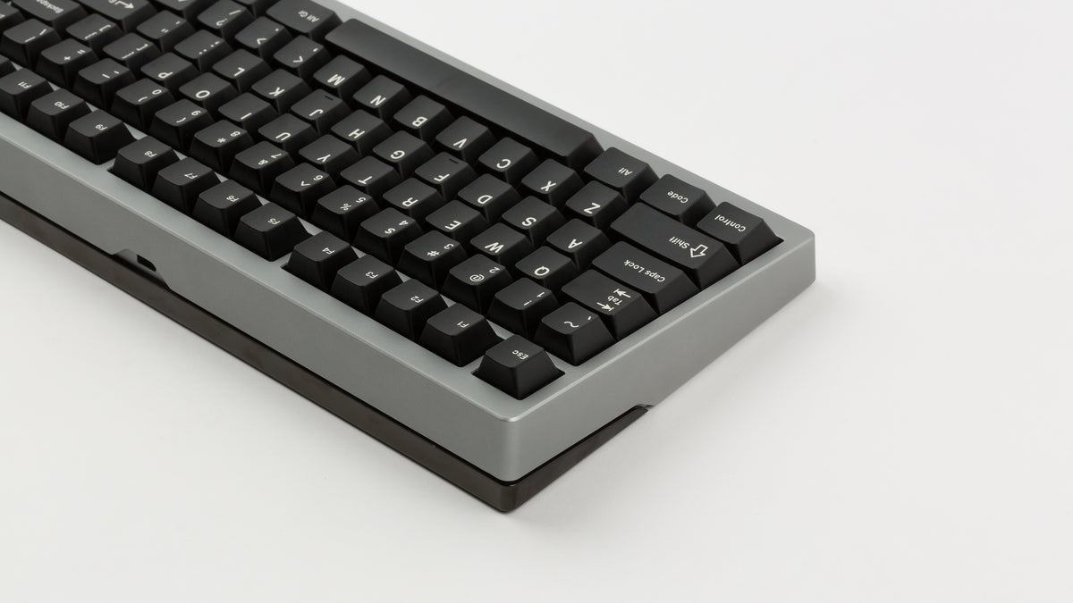  GMK CYL Black Snail on a silver 7V back view zoomed in on left 